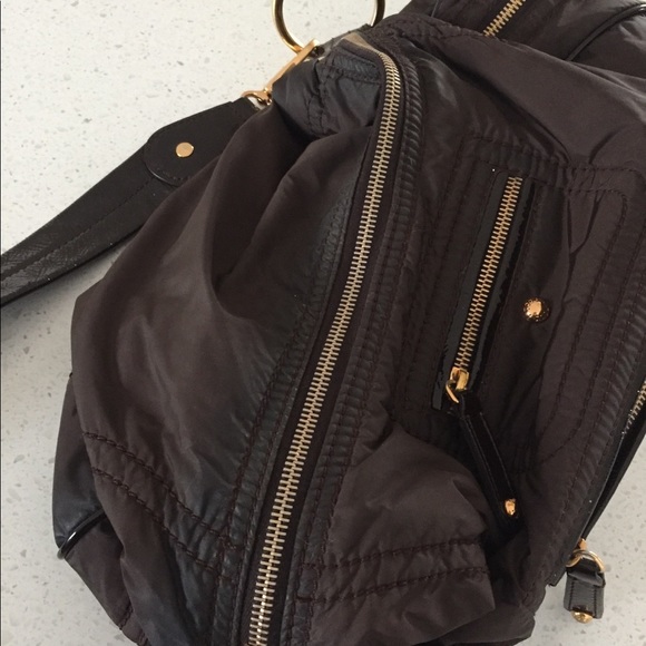 TOD’S Luna nylon patent leather brown media bag - Picture 4 of 5